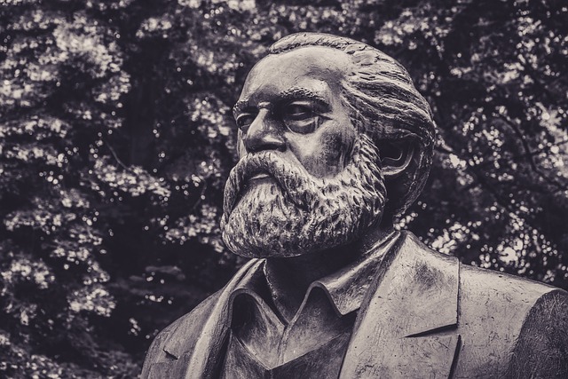 karl marx, statue, sculpture